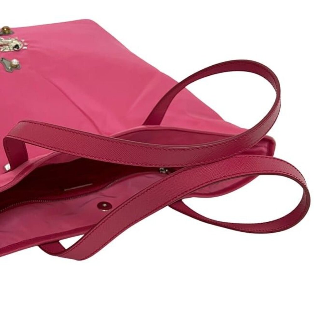 Prada Tote Bag Pink Tessuto B4605 C Nylon - Picture 9 of 10